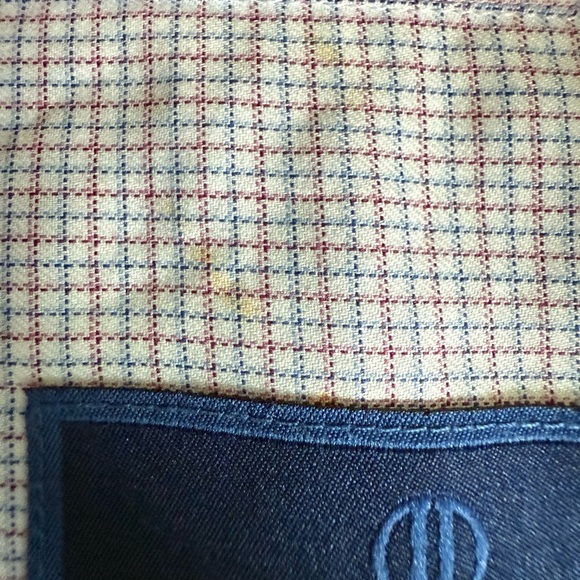 David Donahue Men’s Dress Shirt 16 34/35 Purple Check Cotton Barrel Cuff - Picture 6 of 12